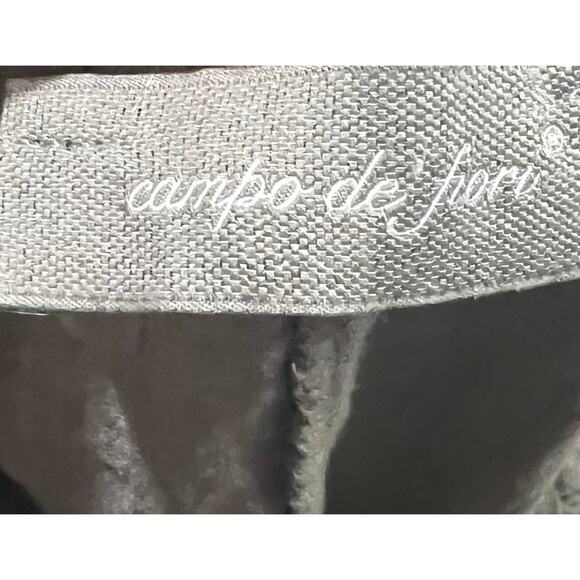 Campo De Firori Linen Wide Leg Pants Women’s Sz S Gray Pinstripe Pull On - Picture 7 of 7